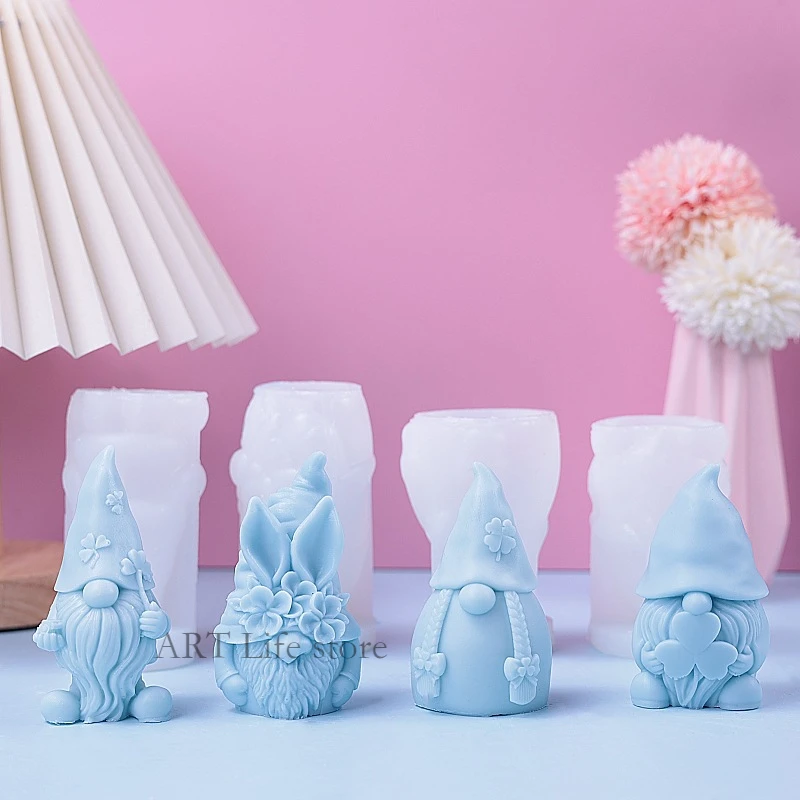 크리스마스 난쟁이 실리콘 양초 금형 3d 산타 클로스  - Soap Making Gifts 리뷰 및 가격