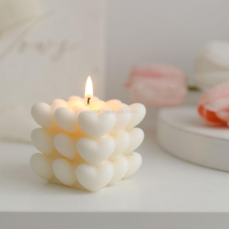 러브 실리콘 캔들 몰드 DIY 수제 비누 석고 아이스  - Soap Making Gifts 리뷰 및 가격