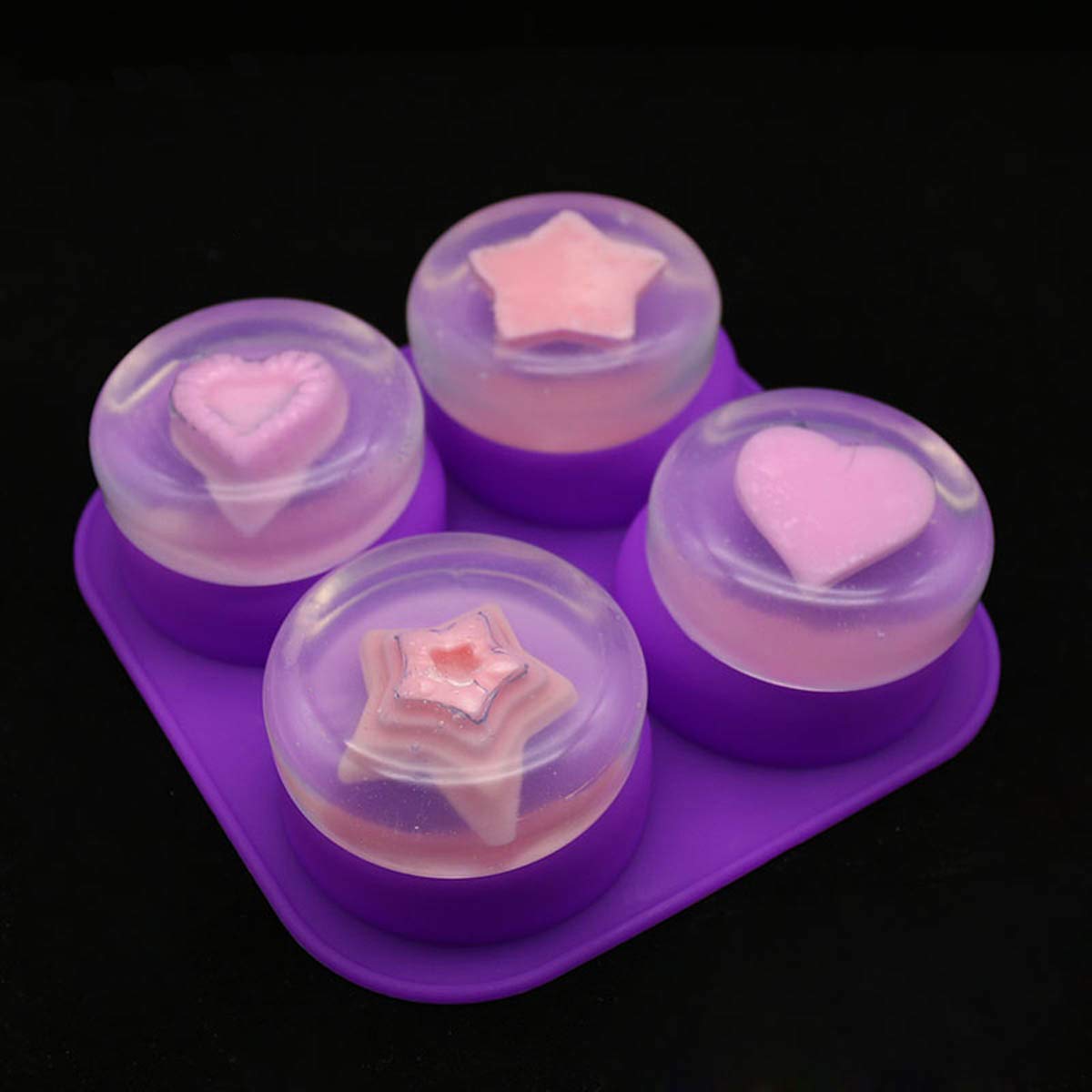 1-2개입 4구 재사용 가능한 원형 실리콘 비누 몰드  - Soap Making Instructions 리뷰 및 가격